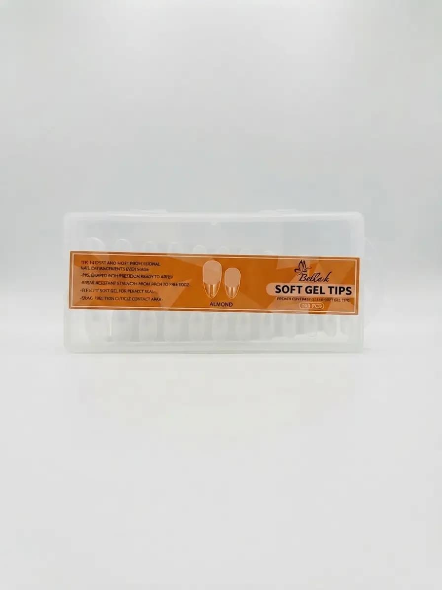 Uñas soft gel tips almond 240pcs